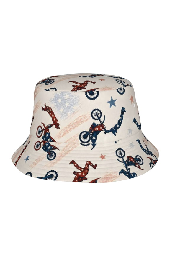 Motocross Dirt Bike Fisherman's Hat Casual and Breathable Sun Hat for Men and Women