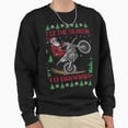 thumbnail image 1 of Motocross Dirt Bike Funny Christmas Unisex Sweatshirt Funny St. Nick Retro Vintage Graphic G9965, Up to Size 5XL, 1 of 2