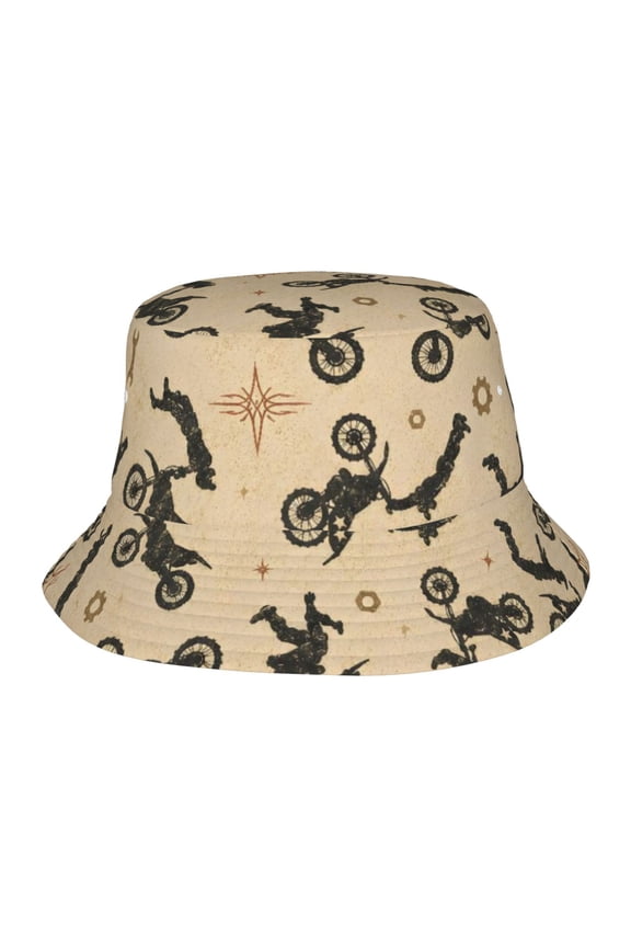 Motocross Dirt Bike Motorcycle Fisherman's Hat Casual and Breathable Sun Hat for Men and Women