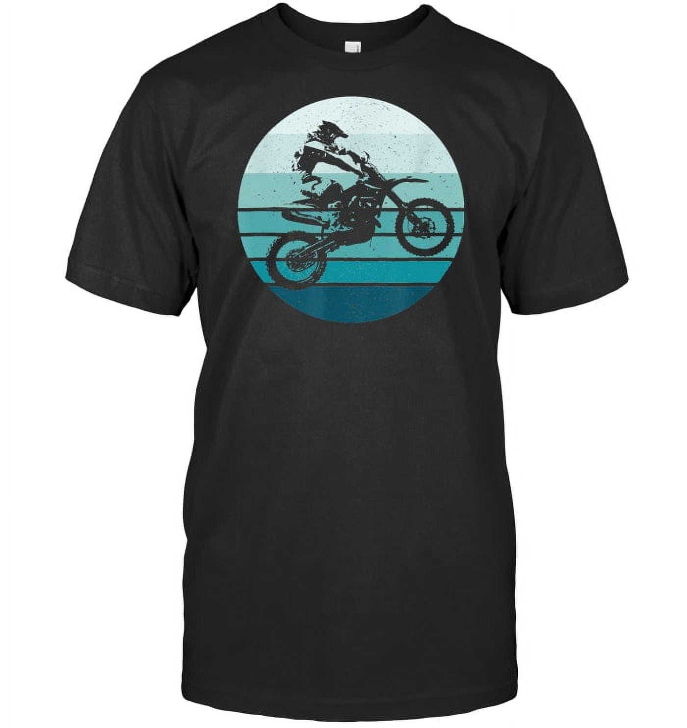 T Shirt Rider Motocross Dirt Bike Rider Sunset Background T Shirt - Walmart.com