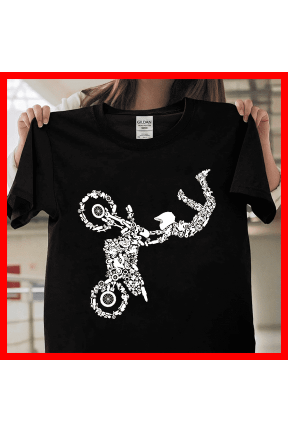 Motocross Enduro Supermoto Bike Dirt Biker Boys Children Gift V16718, Funny Graphic Unisex T-Shirt, Soft Cotton Tee S-5XL