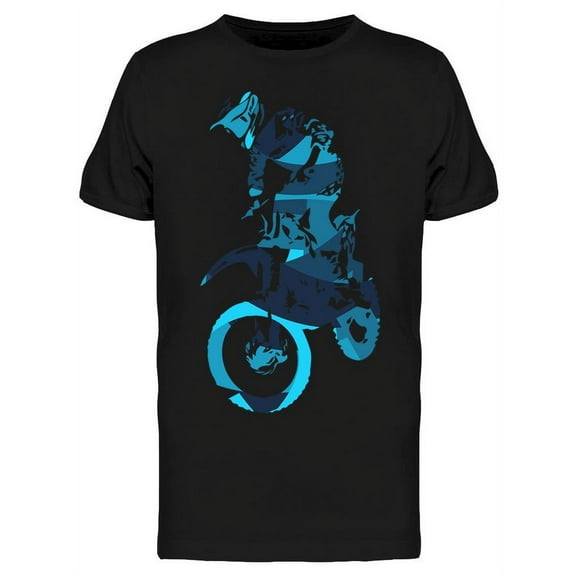 Motocross Freestyle Blue T-Shirt Men -Image by Shutterstock, Male Medium
