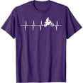 thumbnail image 1 of Motocross Heartbeat Bikers Softstyle Unisex T-Shirt,Purple Color,Size 5-6T, 1 of 5