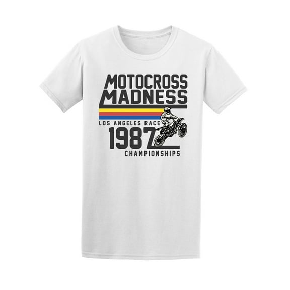 Motocross Madness La 1987 T-Shirt Men -Image by Shutterstock, Male XX-Large
