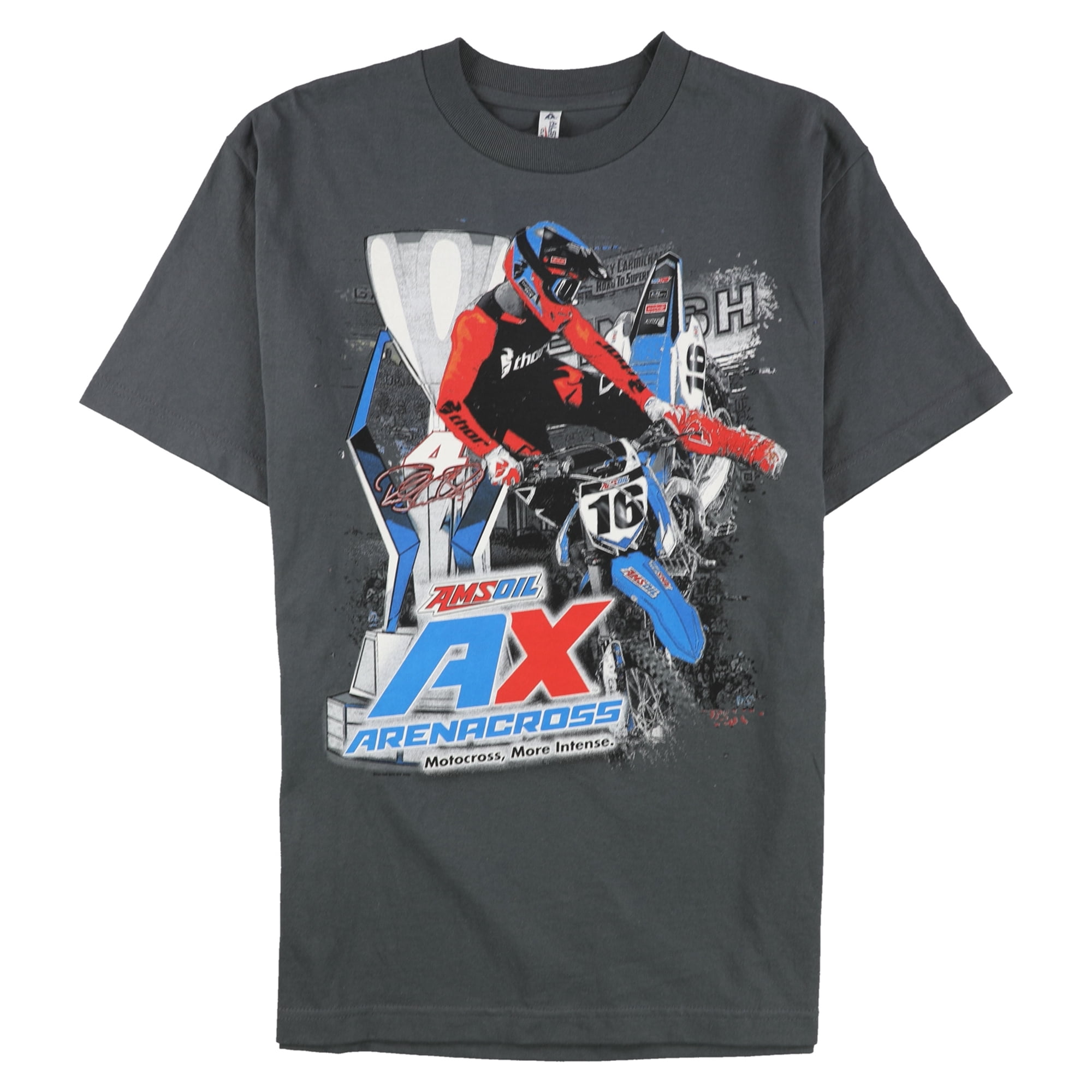 Motocross Mens AMSOIL AX Arenacross Graphic T Shirt Grey Medium