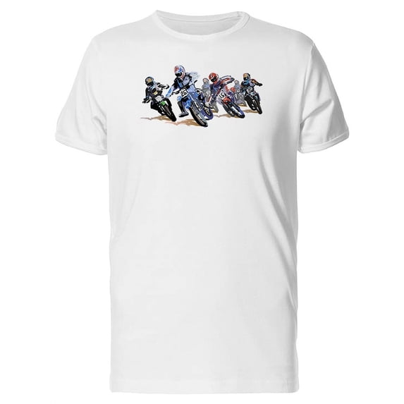 Motocross Race Watercolor T-Shirt Men -Image by Shutterstock, Male x-Large