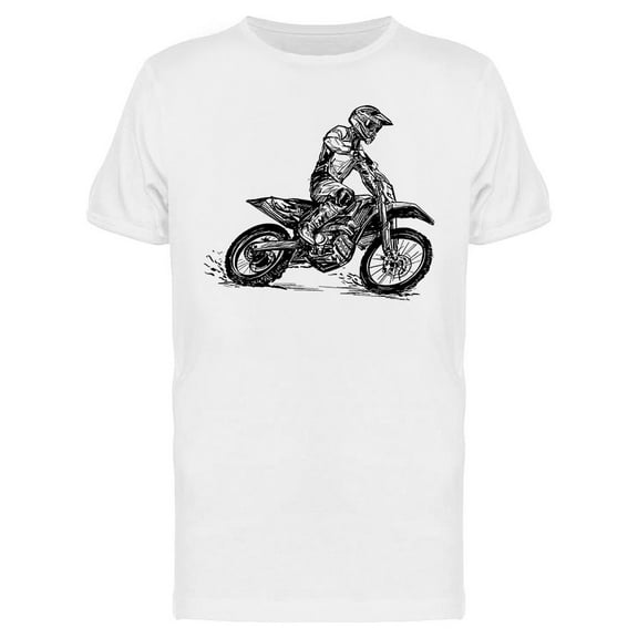 Motocross Rider Design T-Shirt Men -Image by Shutterstock, Male Large
