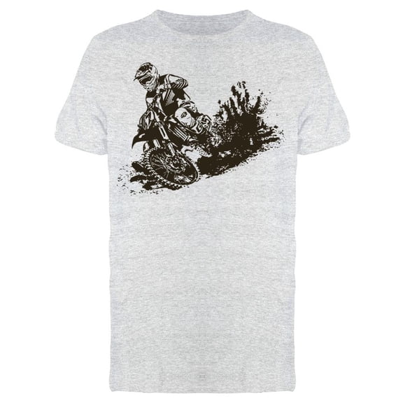 Motocross Rider On Dirt T-Shirt Men -Image by Shutterstock, Male x-Large