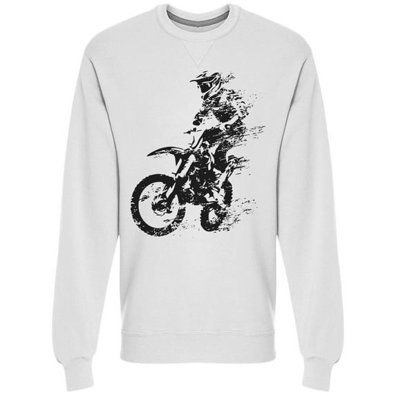 Motocross Rider On His Bike Sweatshirt Men -Image by Shutterstock, Male Large