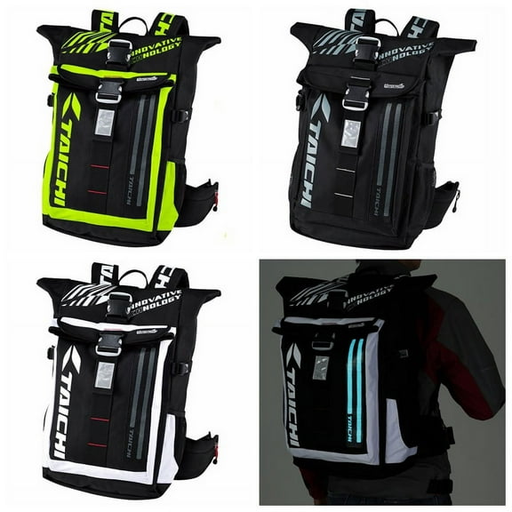 Motocross Rider Riding Racing Bag RSB272 With LED Night Light Cold Light More Waterproof - Backpack,Fluorescent green