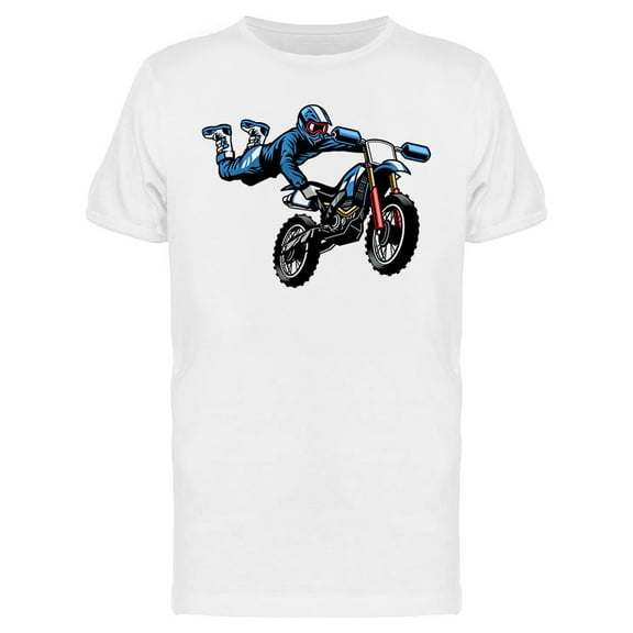 Motocross Rider Stunt T-Shirt Men -Image by Shutterstock, Male x-Large