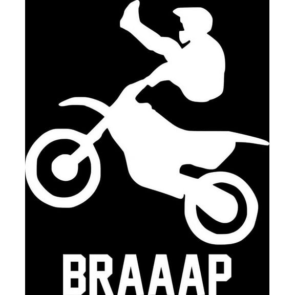 Motocross Rider Vinyl Decal Sticker | Cars Trucks Walls Vans Windows Laptops | White | 5.5 X 4.5 Inches | KCD1817