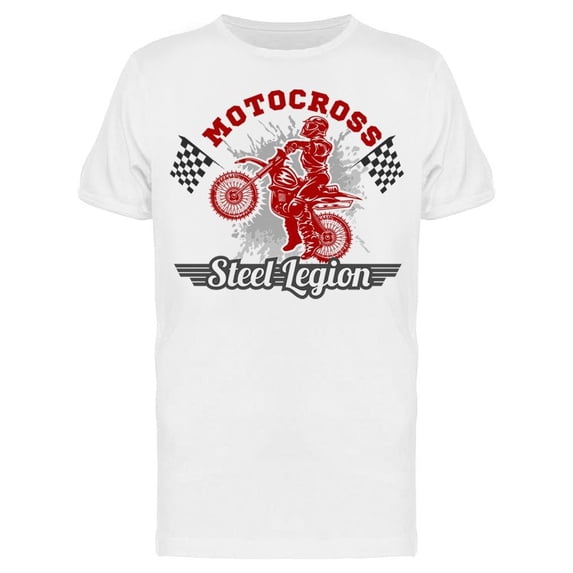 Motocross Steel Legion Design Tee Men's -Image by Shutterstock