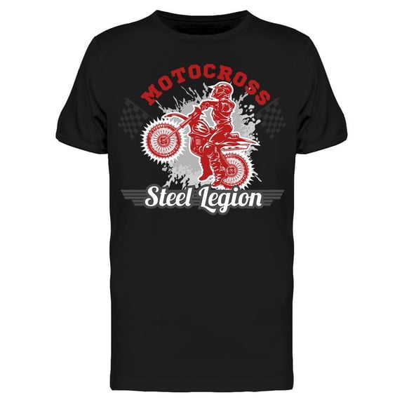 Motocross Steel Legion Design Tee Men's -Image by Shutterstock