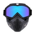 thumbnail image 1 of Motocross Sunglasses Windproof Cycling Riding Skiing Goggles with Mouth Mask UV Protection Bike Motorcycle Cycling Helmet Mask (Ice-Blue), 1 of 6
