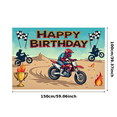 thumbnail image 1 of Motocross Themed Happy Birthday Banner Backdrop Background Decorations Party Supplies for Birthday Party Photo Booth Decor Kids Room Decor Photography Props, 1 of 7