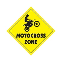 Motocross-m Crossing Decal Zone Xing | Indoor/Outdoor | 12" Tall dirt bike supercross cycle racing tricks track racer BMX