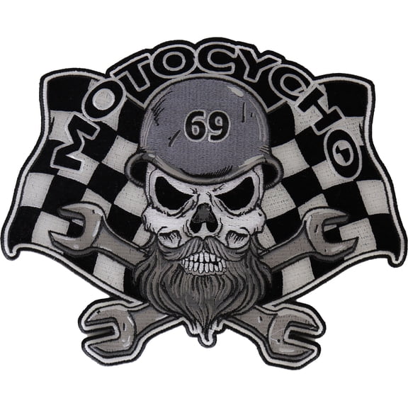 Motocycho Bearded Skull Patch