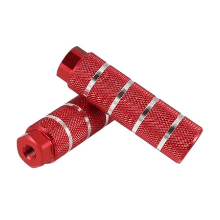 Motoforti 1 Pair Axle Rear Foot Pegs Aluminum Alloy for BMX MTB Bike Bicycle 3/8" Axles Red
