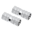thumbnail image 1 of Motoforti 2 Pcs Bike Pegs for MX MTB Hexagon Rear Foot Pegs Aluminum Alloy Silver Tone, 1 of 6