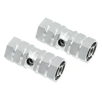 Motoforti 2 Pcs Bike Pegs for MX MTB Hexagon Rear Foot Pegs Aluminum Alloy Silver Tone