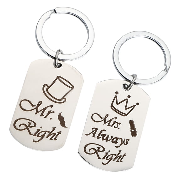 Motoforti 2 Pcs Friendship Inspirational Keychain Keyring Couple Valentine Birthday Gifts for Lover