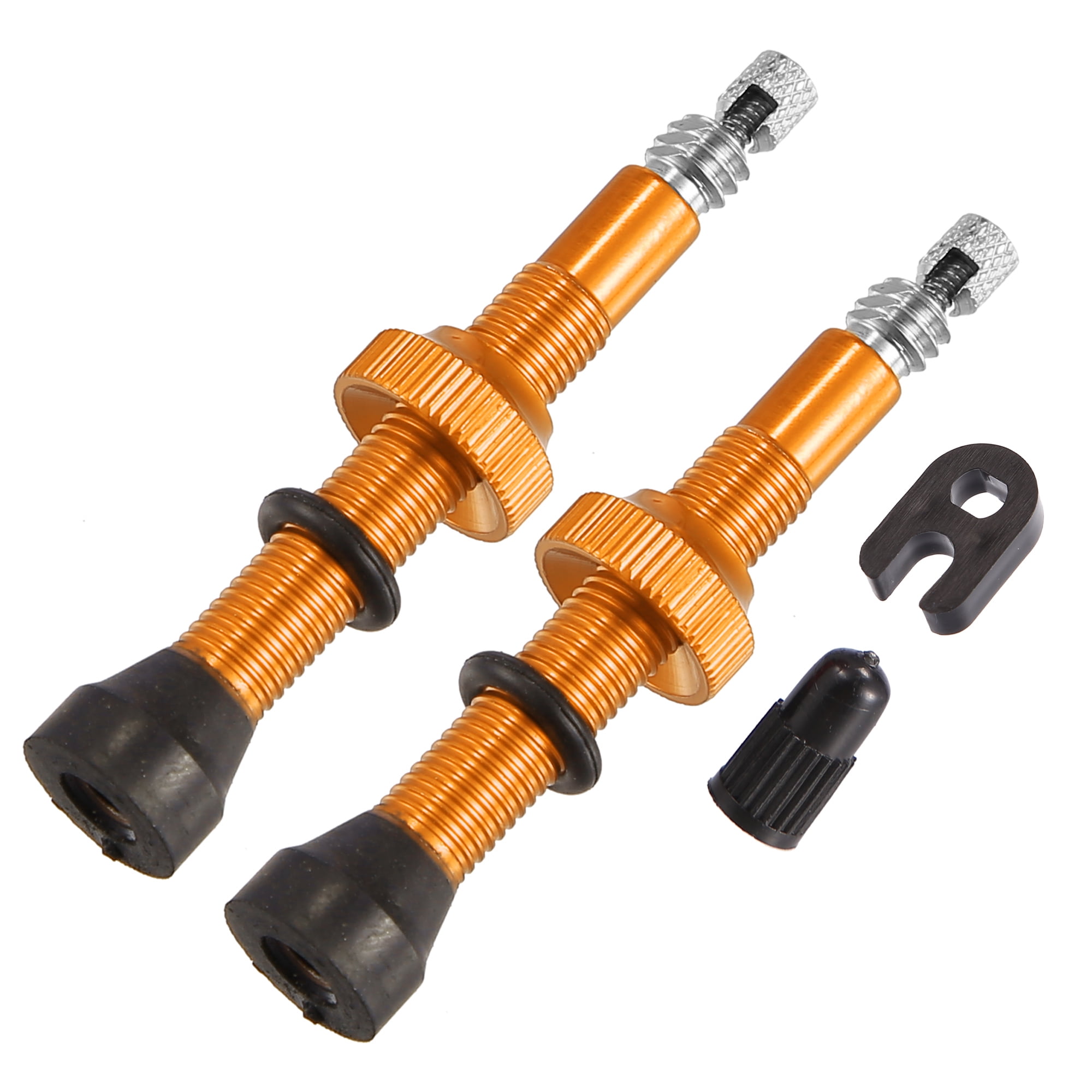 Motoforti 2Pcs Bike Tire Air Valve Tubeless Wheel Valve Kit with Copper