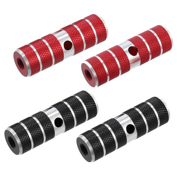 Motoforti 4 Pcs Pegs for Bike BMX Pegs Rear Foot Pegs Black Red