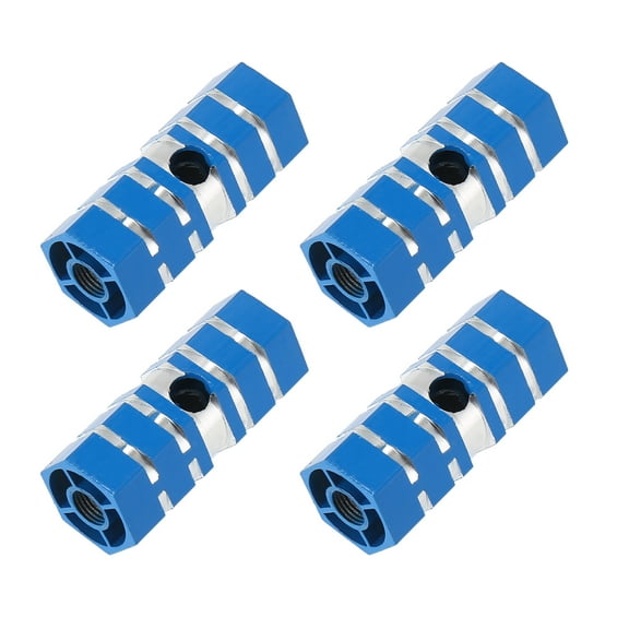 Motoforti 4pcs Axle Rear Foot Pegs Footpegs Universal Aluminum Alloy for BMX MTB Bike Bicycle 3/8" Axles Blue