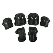 Motoforti 6pcs Cycling Wrist Support Guard Elbow Knee Pads Black Bike Riding Protective Gear Size M