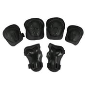 Motoforti 6pcs Cycling Wrist Support Guard Elbow Knee Pads Black Bike Riding Protective Gear