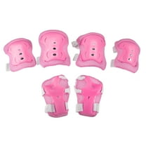 Motoforti 6pcs Pink Wrist Support Guard Elbow Knee Pads Protective Gear for Bike Cycling Riding