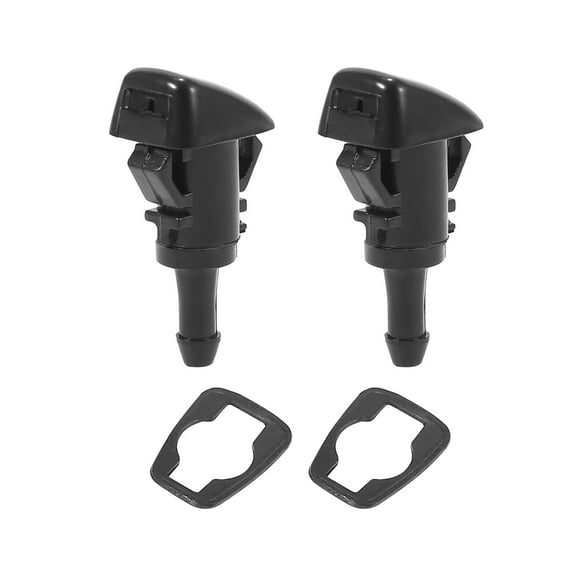 Motoforti Front Windshield Wiper Nozzles for Chevy Trailblazer for Buick Rainier with Gaskets Black 2pcs