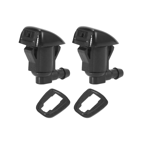 Motoforti Front Windshield Wiper Nozzles for Pontiac G6 for Chevy Malibu with Gaskets Black 2pcs