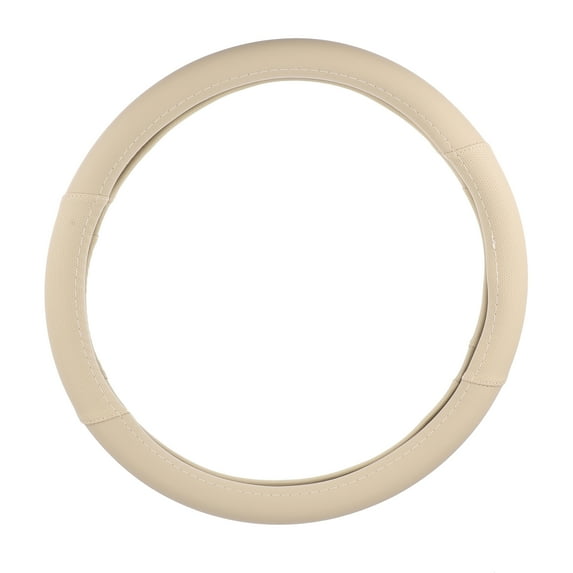 Motoforti Steering Wheel Cover for Car Truck Universal Car Accessories Faux Leather Beige