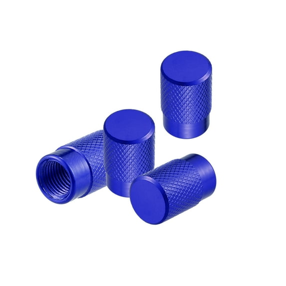 Motoforti Universal Color Tire Valve Cap Car Accessories Aluminum Alloy Blue 4 Pcs