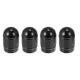thumbnail image 1 of Motoforti Universal Tire Valve Stem Caps Car Accessories Aluminum Alloy Black 17mm 4pcs, 1 of 6