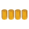 thumbnail image 1 of Motoforti Universal Tire Valve Stem Caps Car Accessories Aluminum Alloy Gold Tone 16mm 4pcs, 1 of 6