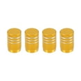thumbnail image 1 of Motoforti Universal Tire Valve Stem Caps Car Accessories Aluminum Alloy Yellow 4pcs, 1 of 6