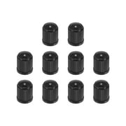 Motoforti Universal Tire Valve Stem Caps Car Accessories Plastic Black 10pcs