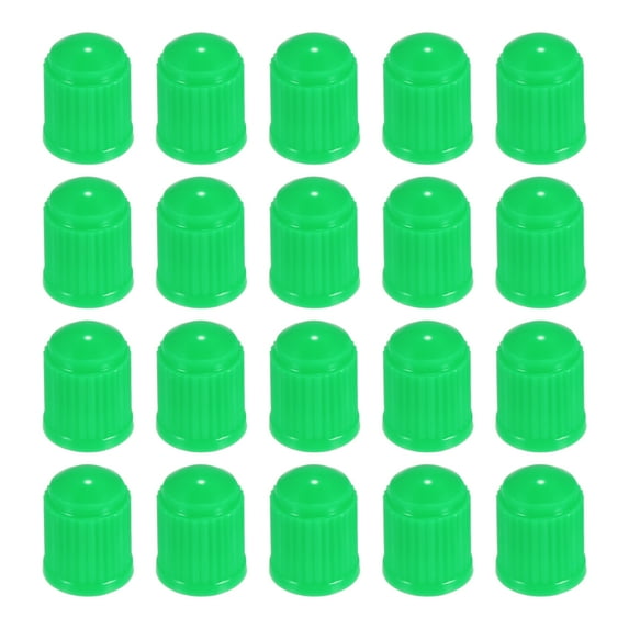 Motoforti Universal Tire Valve Stem Caps Car Accessories Plastic Green 20pcs