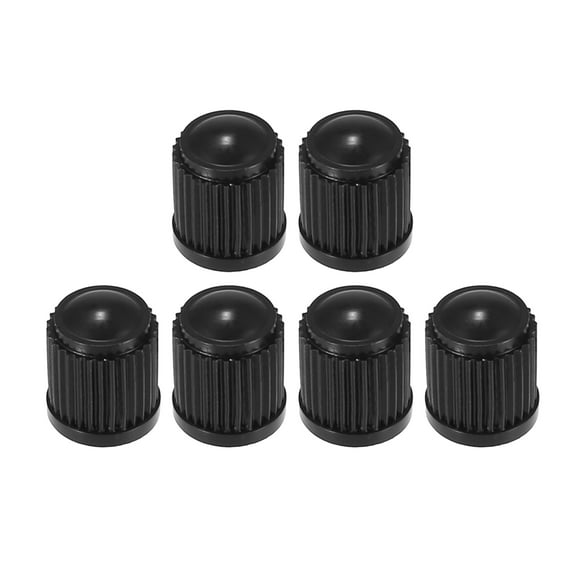 Motoforti Universal Tire Valve Stem Caps Plastic Black for Car Bike 6pcs