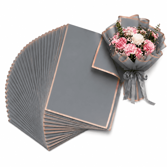 Motomate 20 Sheets Waterproof Flower Wrapping Paper, Matte Frosted Korean Style Floral Bouquet Wrapping Supplies for Gift Packaging, Wedding, Birthday Party, DIY Crafts