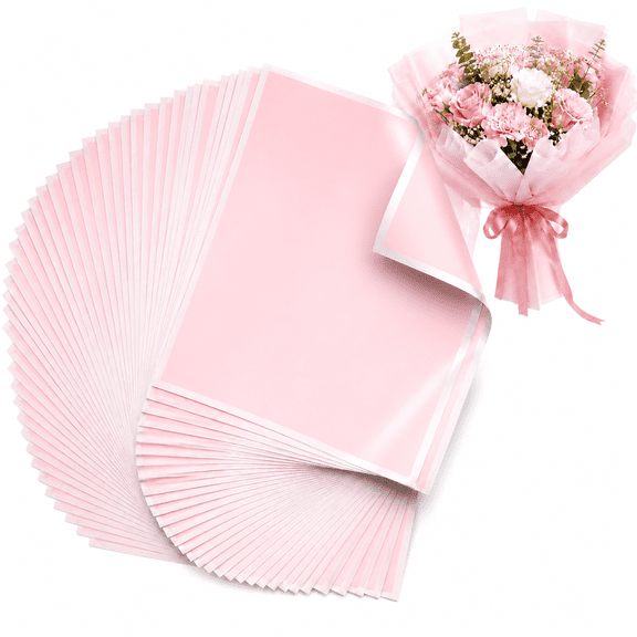 Motomate 20 Sheets Waterproof Flower Wrapping Paper, Matte Frosted Korean Style Floral Bouquet Wrapping Supplies for Gift Packaging, Wedding, Birthday Party, DIY Crafts