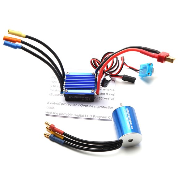 Motor 2435 4800KV Brushless Motor And 25A ESC Replacement For HSP Wltoys 1/16 1/18 Remote Control Truck Car