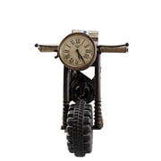 Motor Bike Clock Hand Crafted Iron and Wood