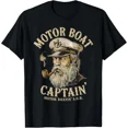 thumbnail image 1 of Motor Boat Captain Funny Boating Motor Boatin Lake Humor Tee Cool Unisex T-Shirt up to Size 5XL, 1 of 2