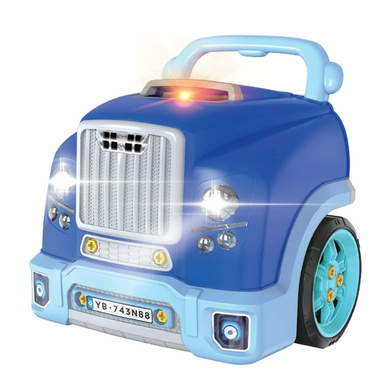 Motor Car Engine Workshop Blue Take Apart Rebuild Mechanical Toy Battery Powered