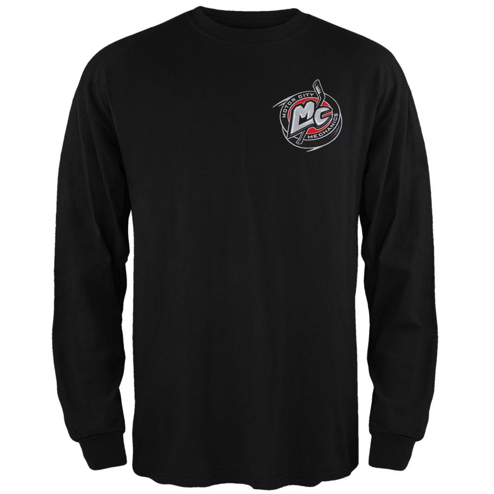 Motor City Mechanics Dual Logo Black Long Sleeve TShirt Large