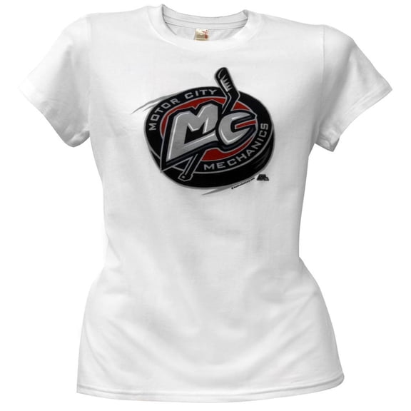 Motor City Mechanics - Logo White Juniors Babydoll T-Shirt - Small
